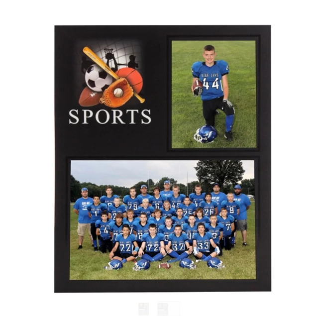 Side loading slip in Black Baseball, Football, Soccer, Basketball Tyndell PS-100 All Sports Memory Mate 7x5/3x5.