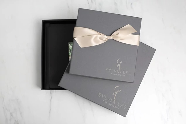 Slate Gray Tyndell Square Album Box 8x8, 10x10, 12x12.