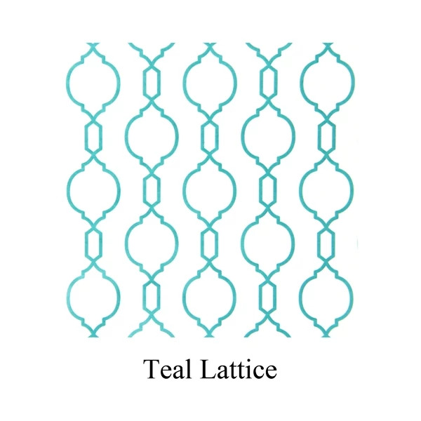 Teal Lattice Tyndell Tissue 5x20, 10x20, 14x30, 20x30.