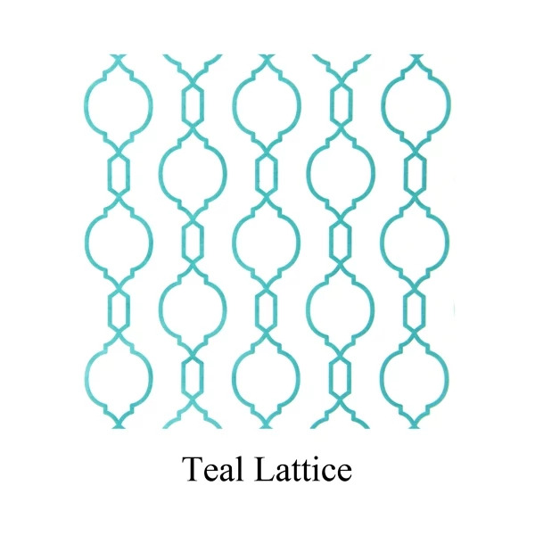 Teal Lattice Tyndell Tissue 5x20, 10x20, 14x30, 20x30.