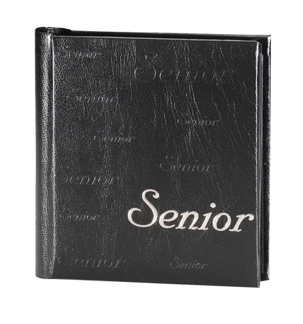 Side loading slip in Black/Silver Senior TAP Parade Commencement Album 4x6, 4x6 10 leaves.