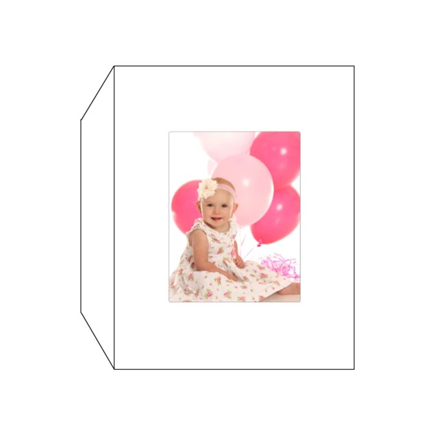 Side loading slip in plain White Tyndell 5566 Portrait Envelopes 9.5x12 with window.