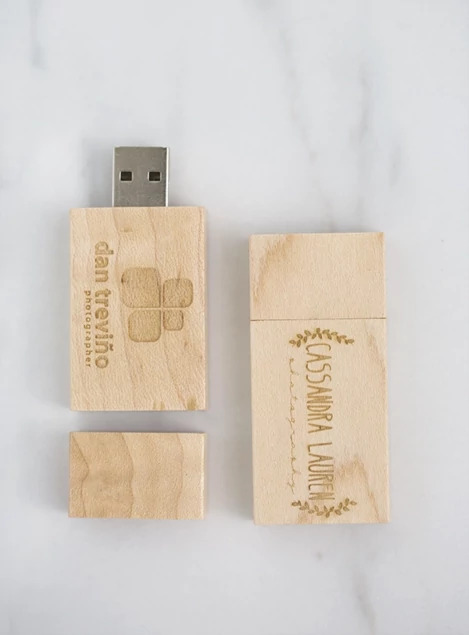 Maple Tyndell Wood Flash Drive USB 128MB, 256MB. 512MB, 1GB, 4GB, 8GB, 16GB, 64GB, 128GB.