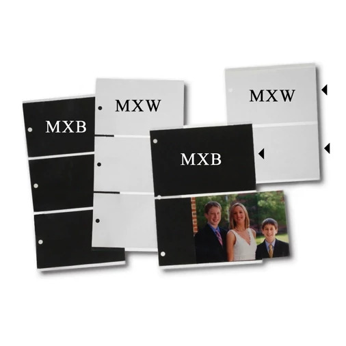 Black and White TAP PBMS Proof Album Inserts 3x5-3, 4x5-3. 