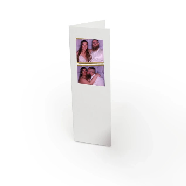 Top loading White TAP Photo Booth Folder 2x6 with window