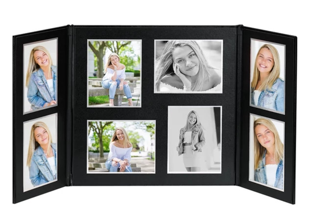 TAP Achievement Folio Senior 4x5-8 horizontal and vertical black/black/satin.