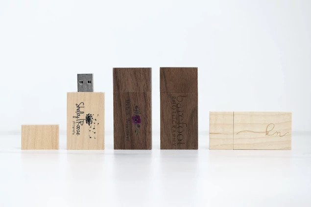 Maple Tyndell Wood Flash Drive USB 128MB, 256MB. 512MB, 1GB, 4GB, 8GB, 16GB, 64GB, 128GB