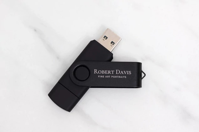 Tyndell Dual Swivel Flash Drive 3.0 USB Type C Flash