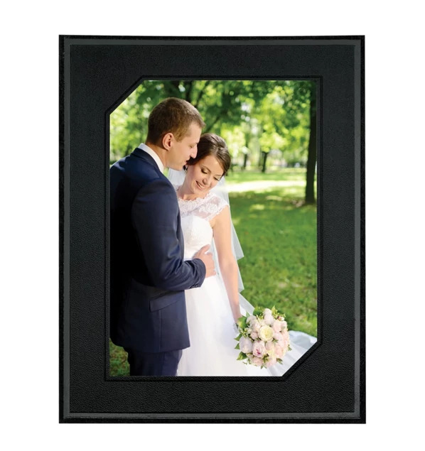 Black/black TAP Alumni Easel mount paper frame 4x5, 4x6, 8x10.