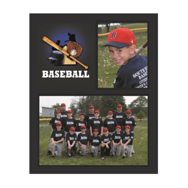 Side loading slip in Black Tyndell PS-103 Baseball Memory Mate mount 7x5/3x5.