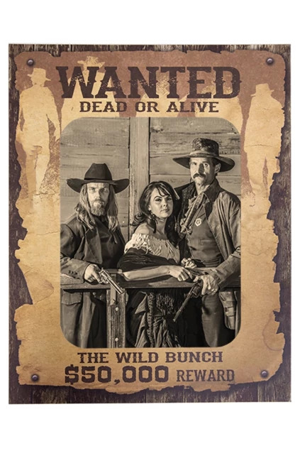 Bottom loading quick load Tyndell Western Poster 8x10 Wild Bunch vertical