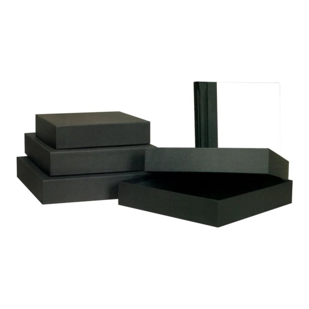 Stack of TAP Deluxe Album Boxes black 11x14.