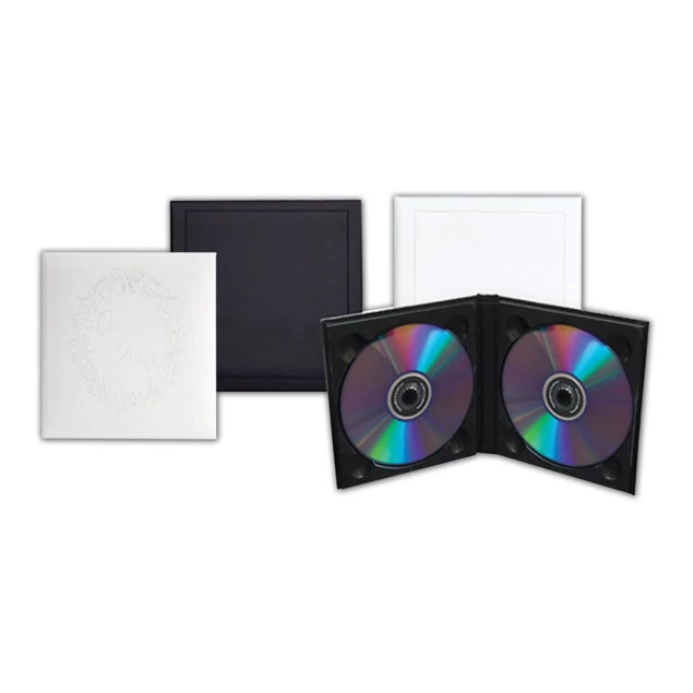 Embossed white TAP Double Horizontal CD Albums open.