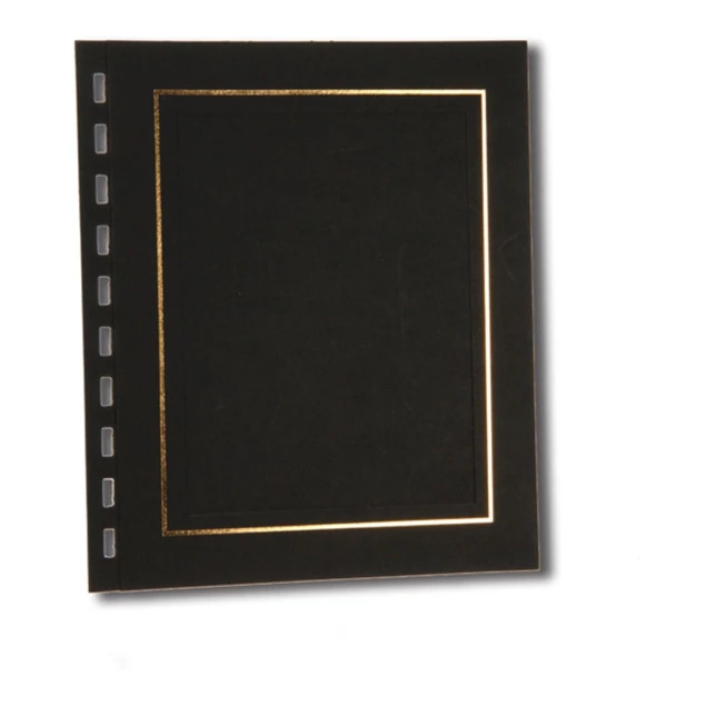 Black Advantage Album Inserts with Gold Detail