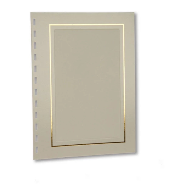 Side loading slip in White/Gold Tyndell Advantage Album Inserts 4x5, 4x6. 