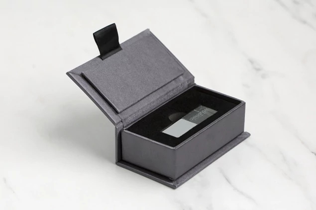 Slate Tyndell Fabric Flash Drive USB Box