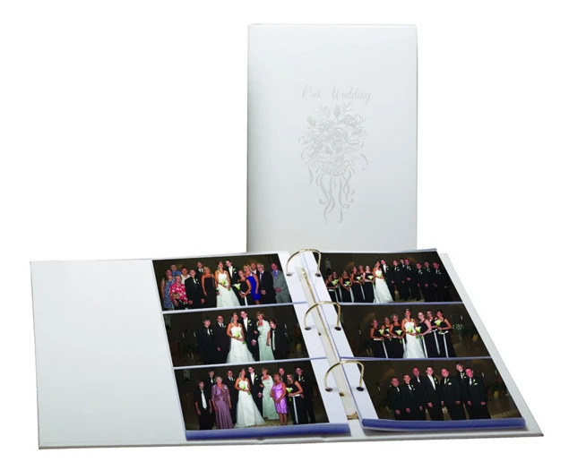 White embossed Our Wedding TAP Big Bargain XL Album 4x6 330 photo proof book.