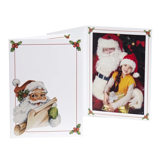 White Profit Line Vintage Santa Folder 