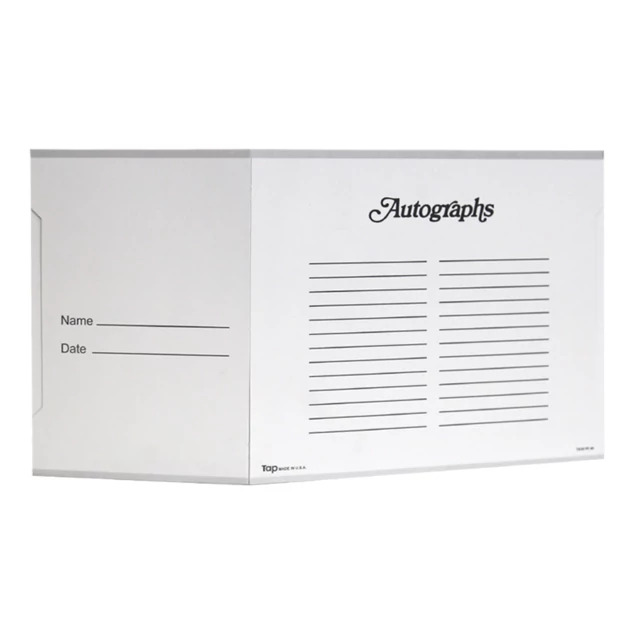 Side loading slip in Gray/White TAP PF-40 Folder 10x8/5x7 oval opening with autographs.