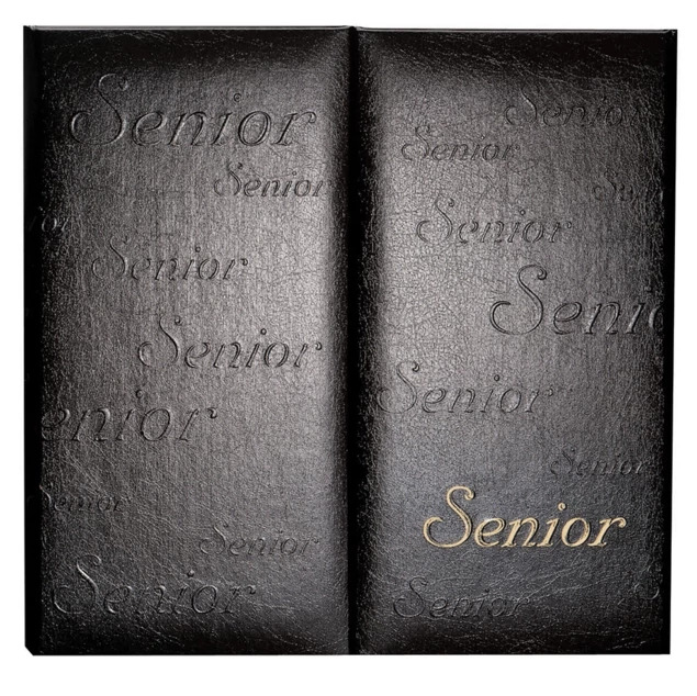 Black/Gold senior TAP Commencement Folio 4x5-8V, 4x5-8VH, 4x6-8V, and 4x6-8VH closed.
