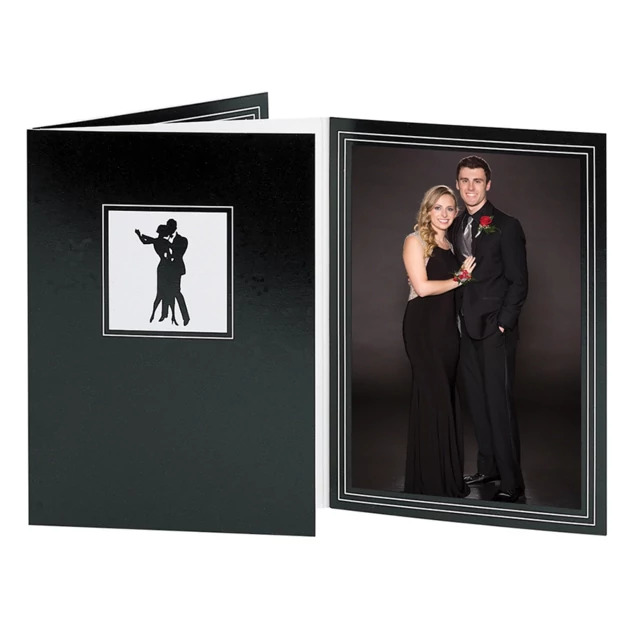 Top loading Black/White Dance TAP Tango Folder 4x6, 5x7, 8x10.