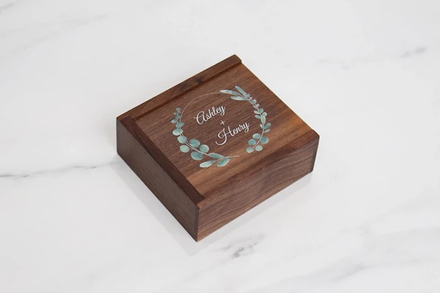 Walnut Tyndell Wood Flash Drive USB Box