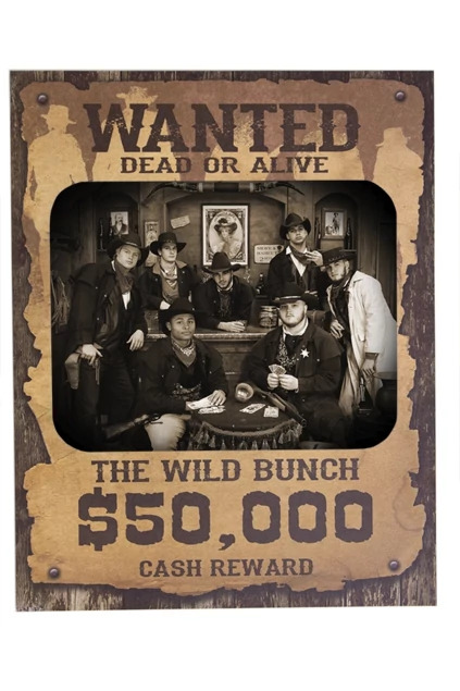 Bottom loading quick load Tyndell Western Poster 8x10 Wild Bunch horizontal