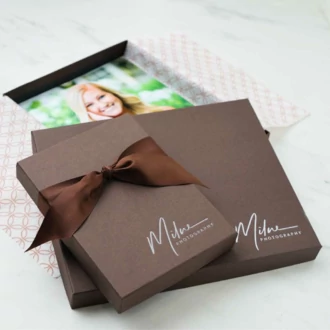 1" Portrait Box - Matte Chocolate by Tyndell Details
