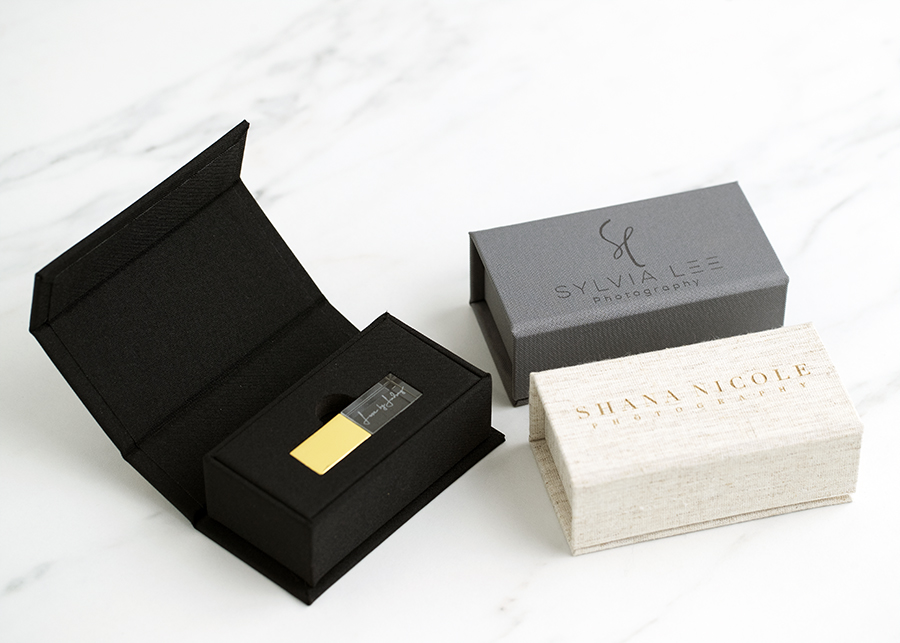 Luxe Fabric USB Box - Flash Drive Packaging Tyndell Photographic