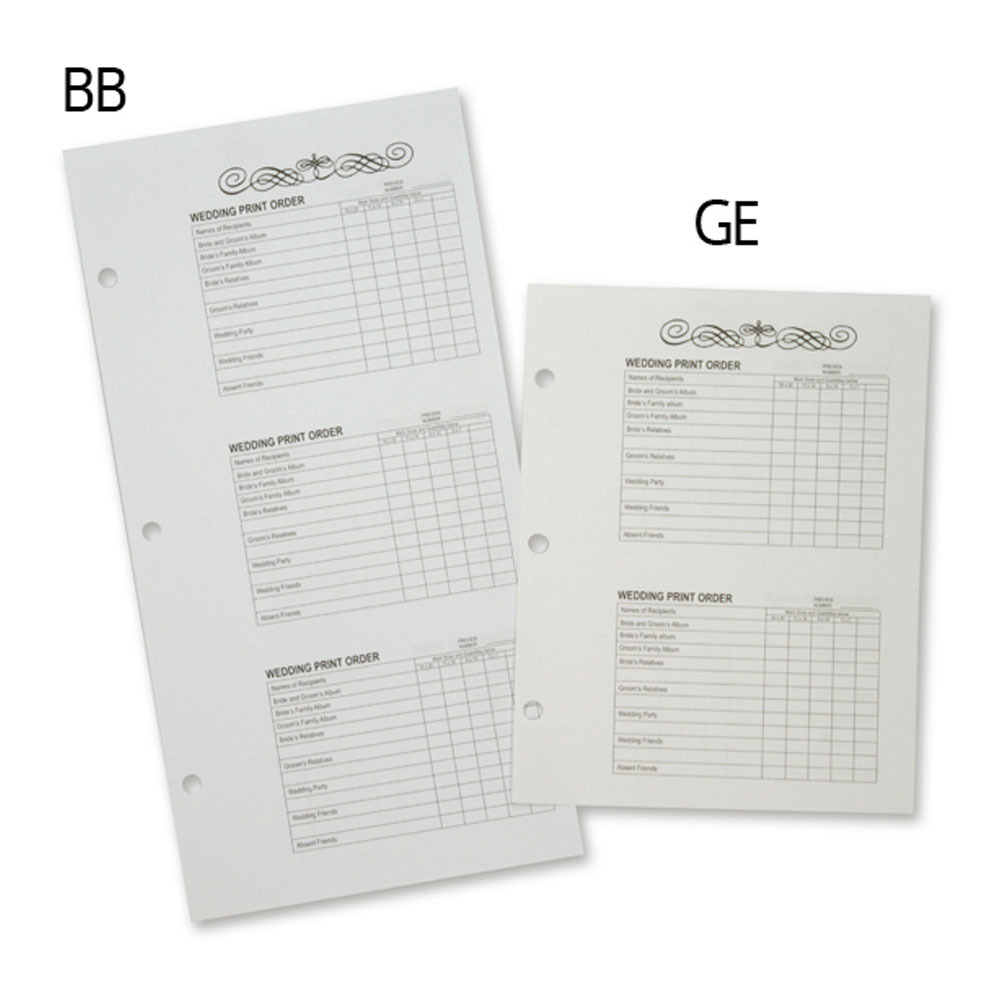 TAP Proof Album Order Forms
